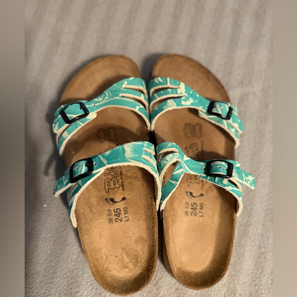 Birkenstock Aqua Patterned Sandals